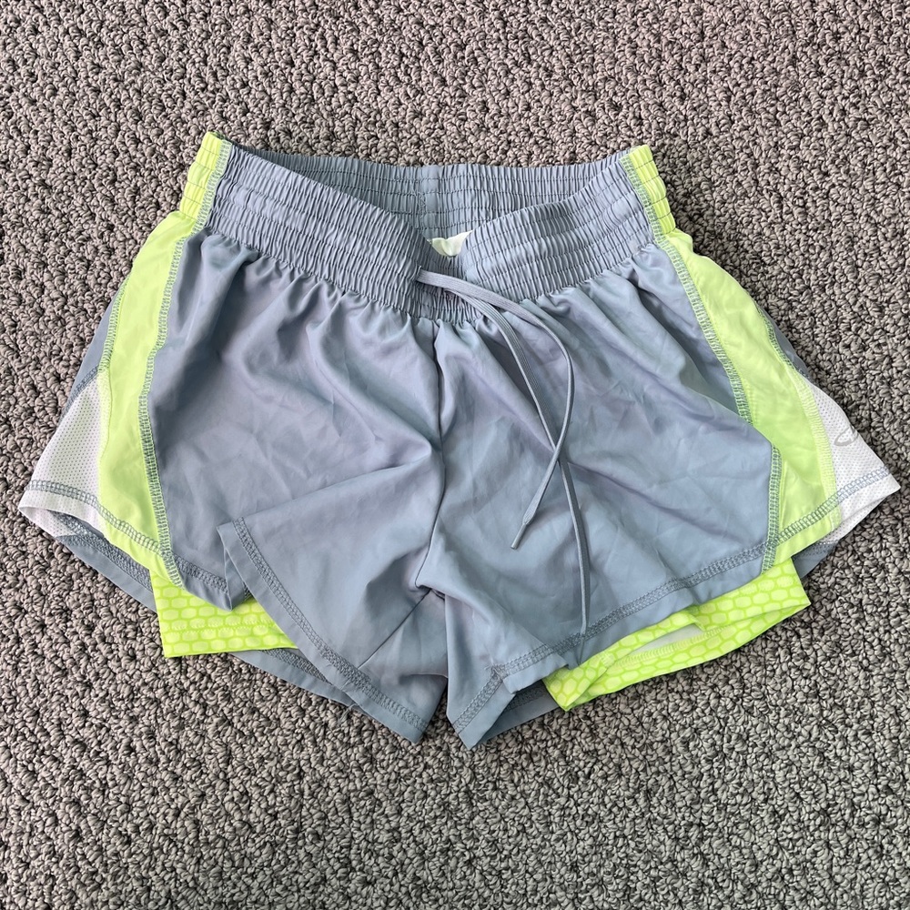 Champion Duo Dry Neon Green Athletic Shorts